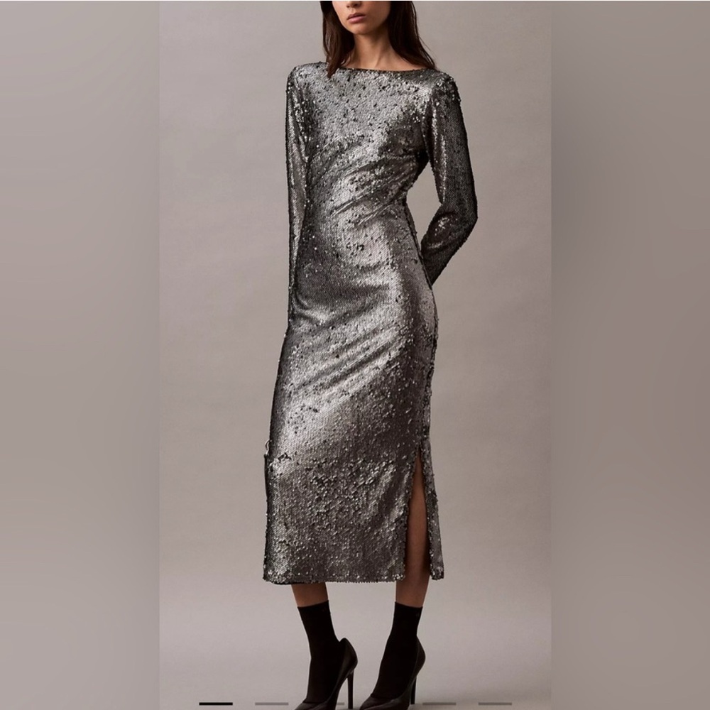 Sequin Midi Dress CALVIN KLEIN